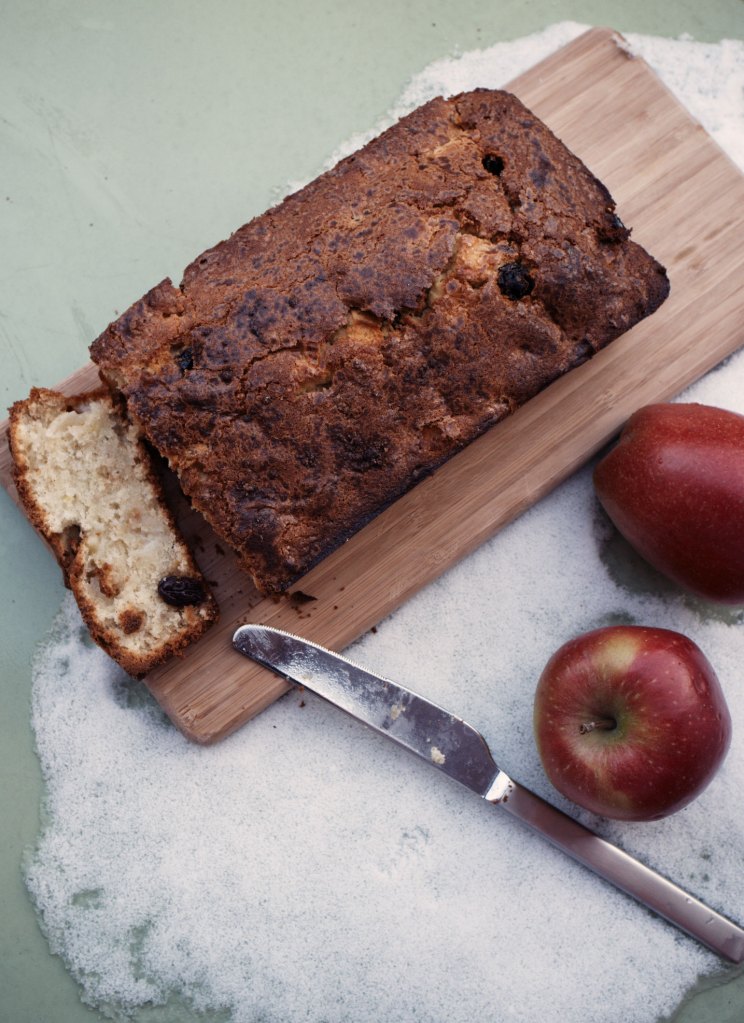 Apple rum raisin loaf