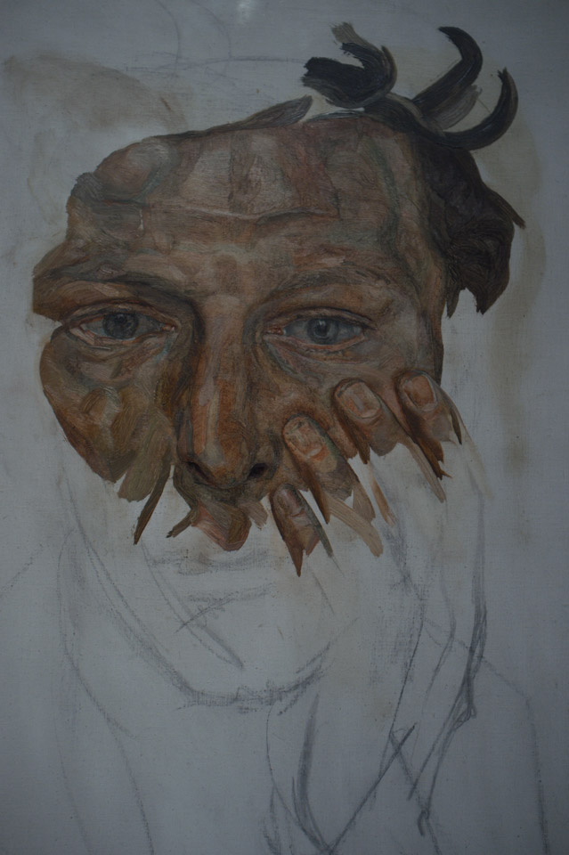 Lucian Freud: Self-portrait 1956 (unfinished)