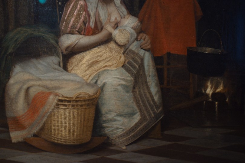 Pieter de Hooch's Frau mit kind und dienstmagd 1663k64