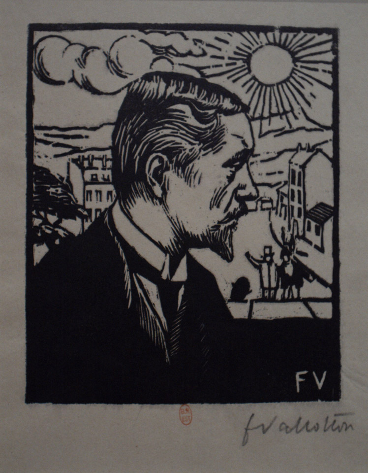 Self-portrait, woodcut print 1891