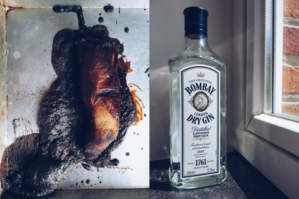 Char siu with original Bombay gin