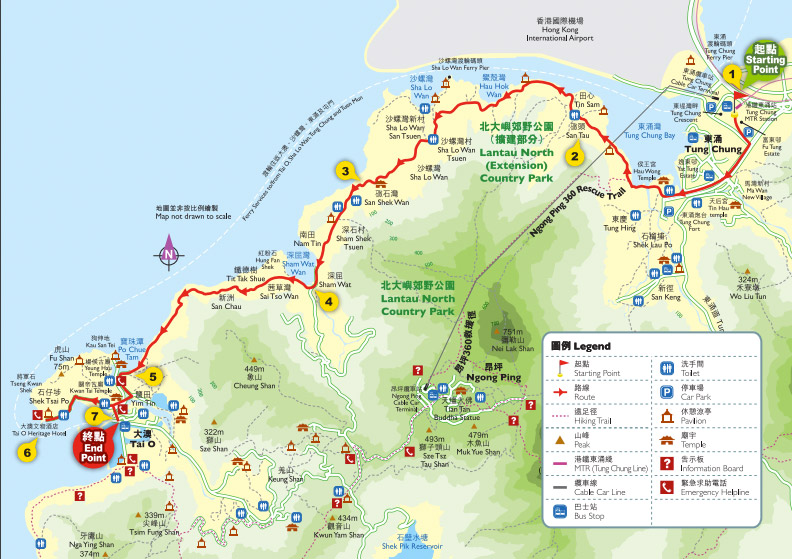 Tung O ancient trail map